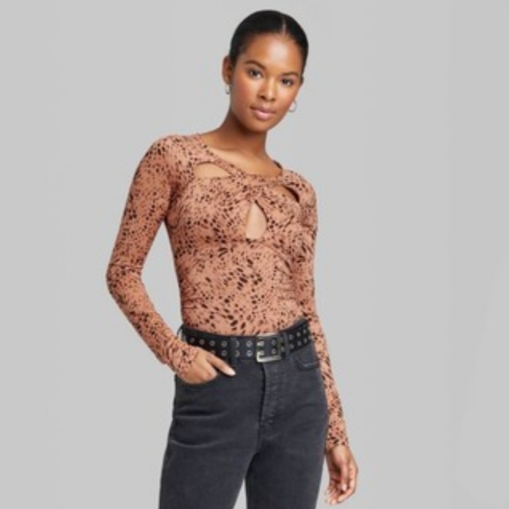 Wild fable cut out bodysuit size small